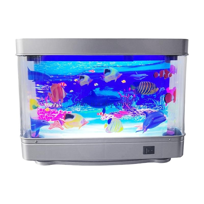 Marine Aquarium Hobby - D0AD Levensechte aquariumvislamp LED-nachtlampje met bewegende