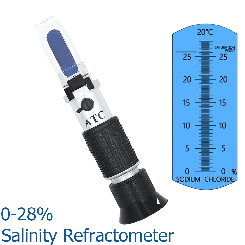 Marine Aquarium Refractometer - ATC Refractometer Zeewater Zoutgehalte Meter 0-28%
