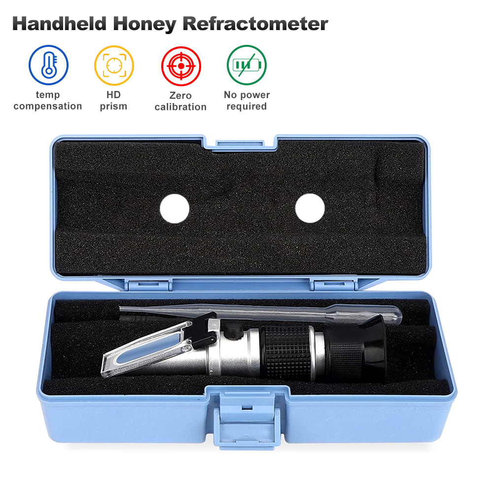Marine Aquarium Refractometer - 3-in-1 draagbare honingrefractometer 58-90% Brix 38-43