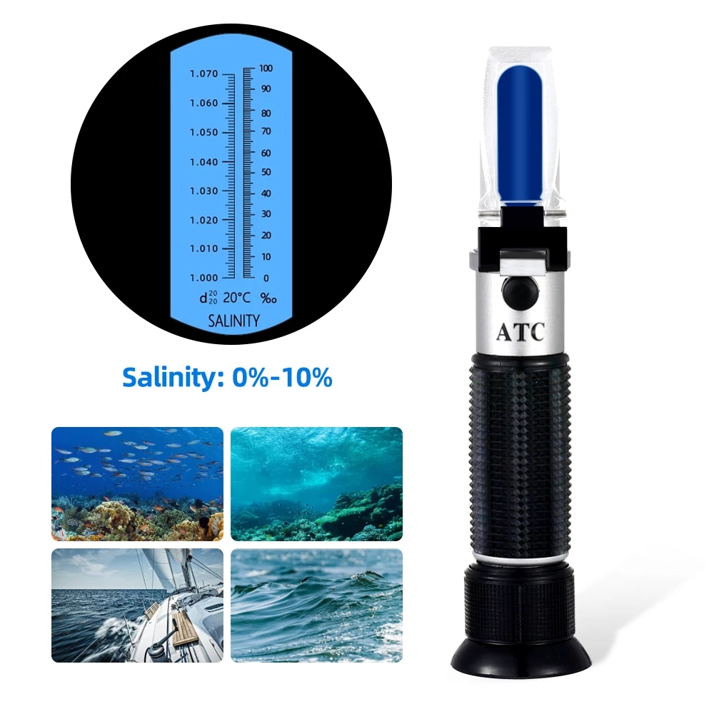 Marine Aquarium Refractometer - Zoutgehalte Refractometer 0-10% 1.000-1.070SG Optische Salometer