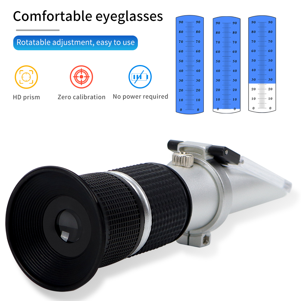 Marine Aquarium Refractometer - 0-90% Handheld Brix Refractometer Suikergehalte Tester