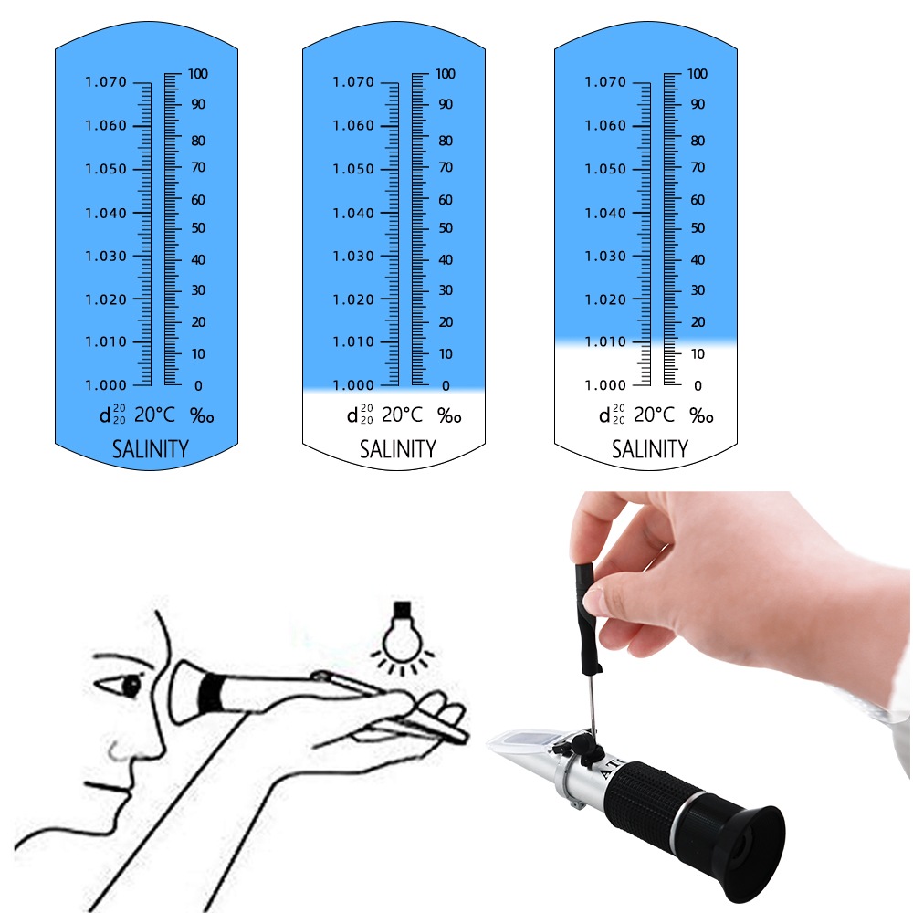 Zoutgehalte Refractometer 0-10 - Marine Aquarium Refractometer recensie en prijs