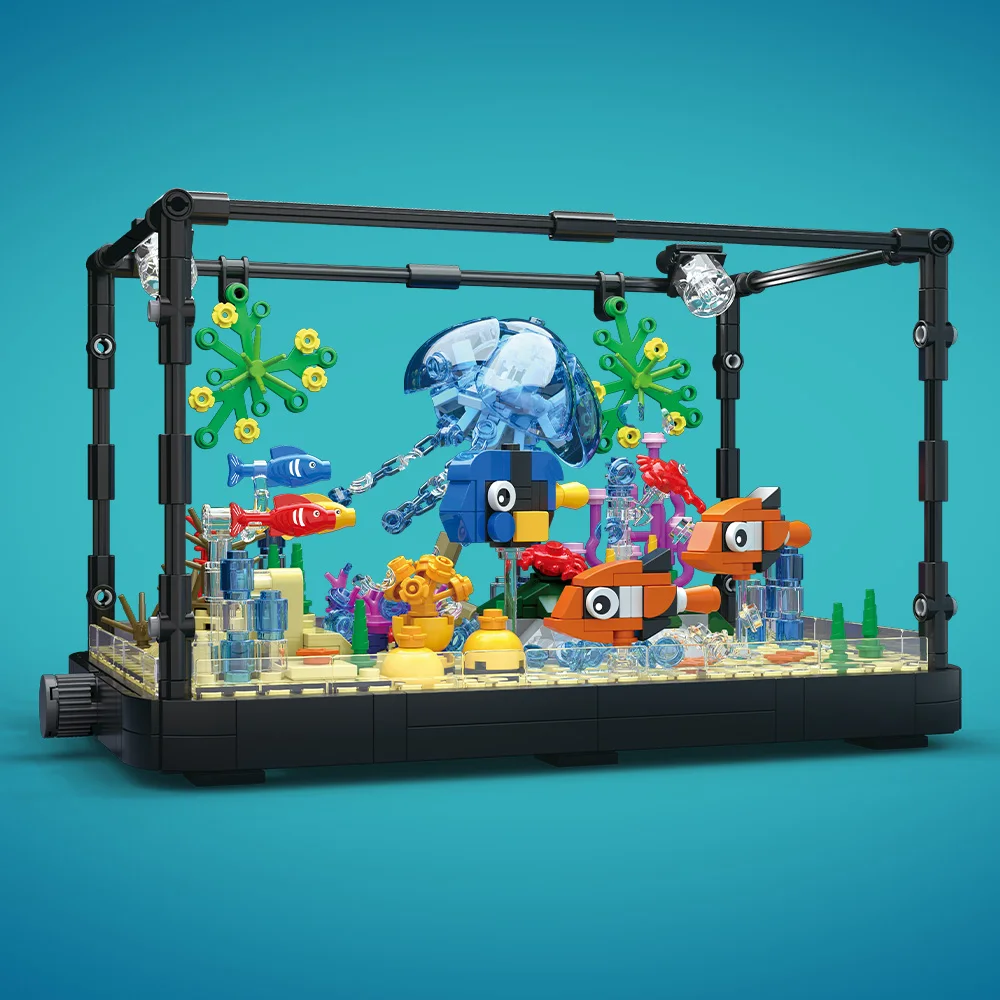 Aquarium bouwsteenset met lich - Aquarium Marine Lights recensie en prijs