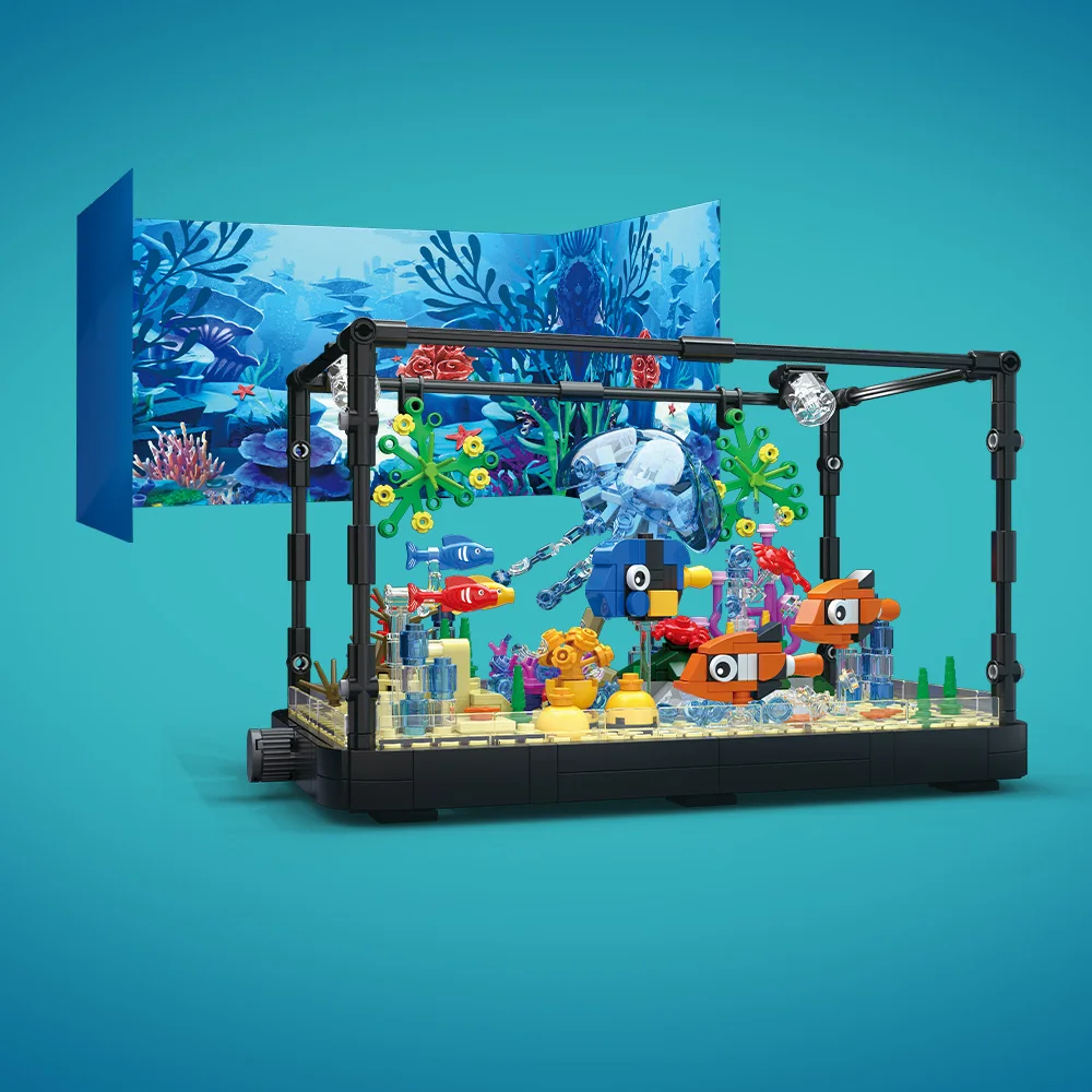 Aquarium bouwsteenset met lich - Aquarium Marine Lights recensie en prijs