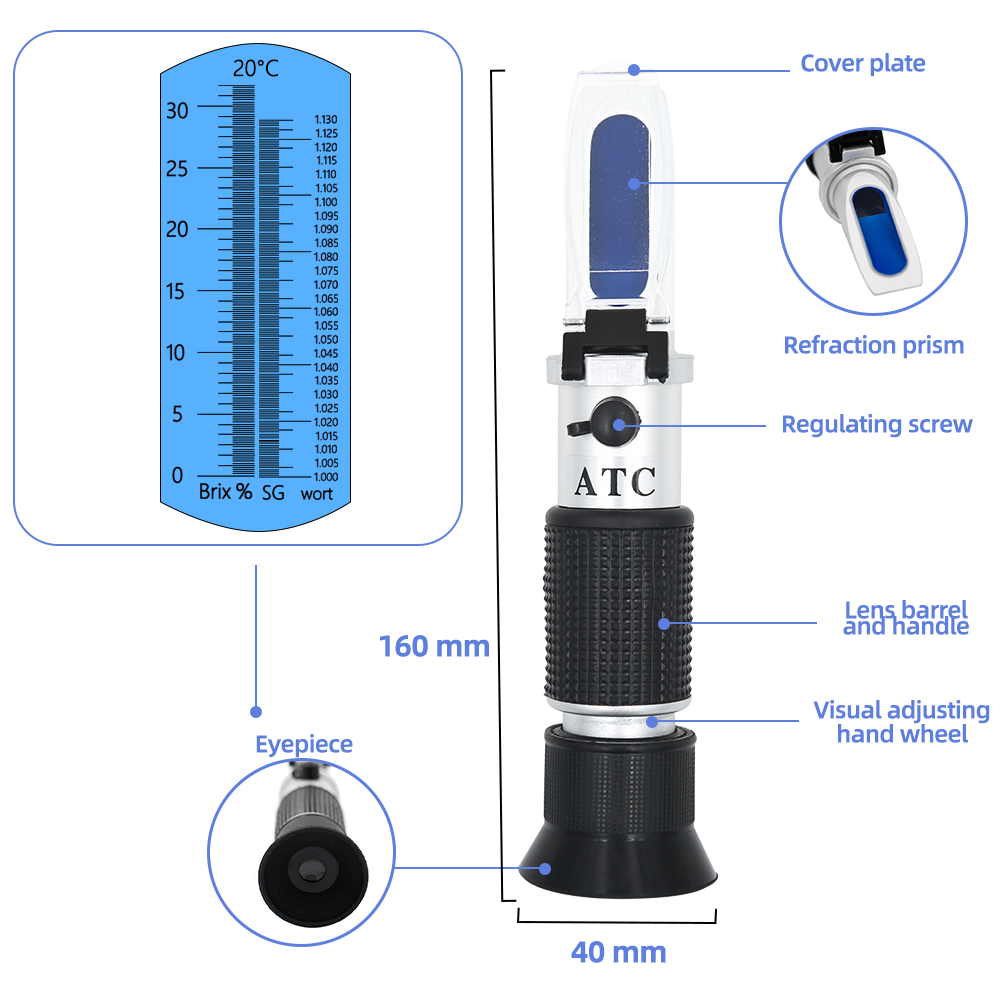 Doos Refractometer Bier Wort W - Marine Aquarium Refractometer recensie en prijs